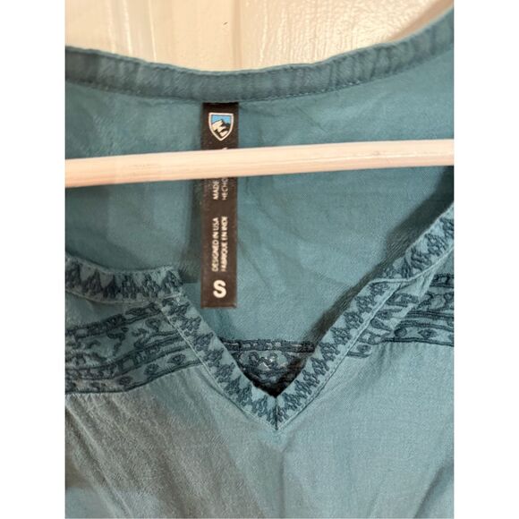 Kuhl Katrin Teal Embroidered Tank Top sz S EUC - Picture 4 of 12